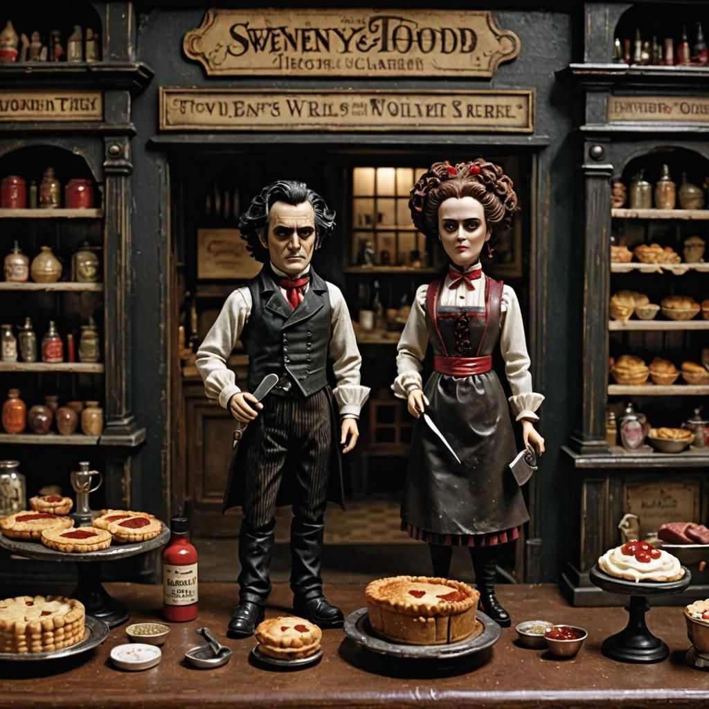 Sweeney Todd and Mrs. Lovett Action Figures
