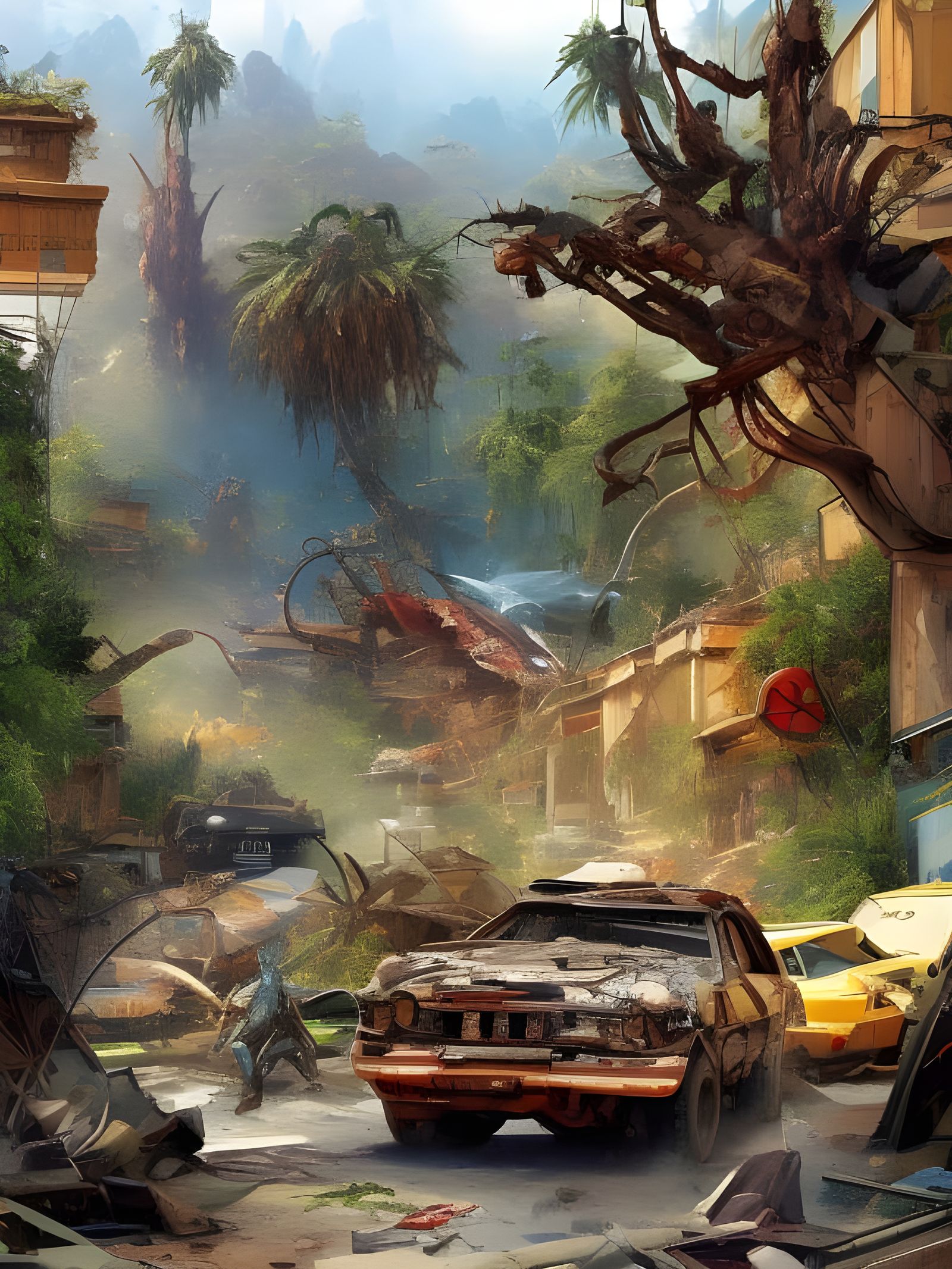 Post-Apocalyptic Alien City: Hyperrealistic Sci-Fi Art