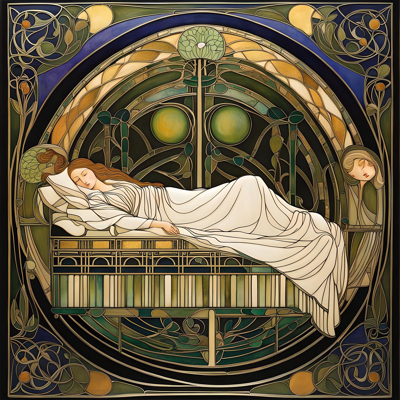 Sleeping Princess (Artist Studies: Frances MacDonald MacNair...