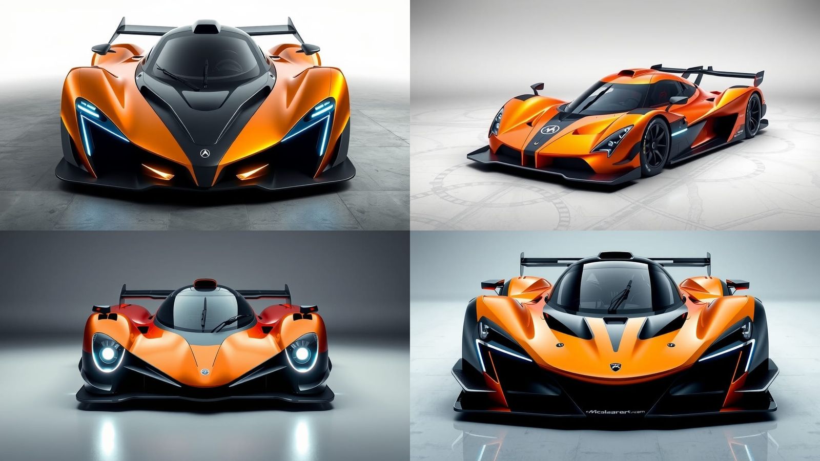 Futuristic McLaren GTP Race Car in Studio Lighting