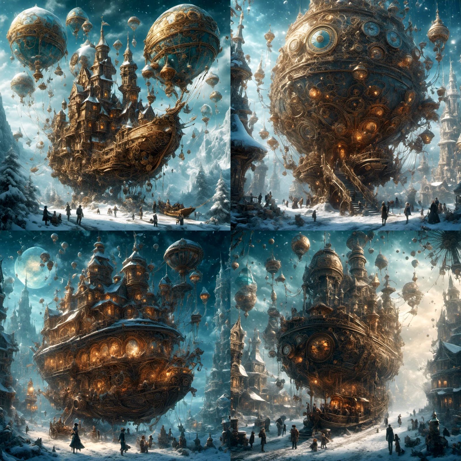Steampunk Winter Wonderland: Fantasy Meets Clockwork
