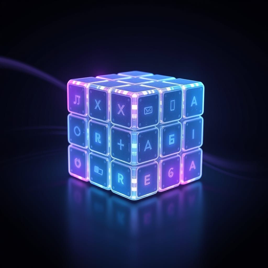 Futuristic Rubik's Cube Radiates Ethereal Light