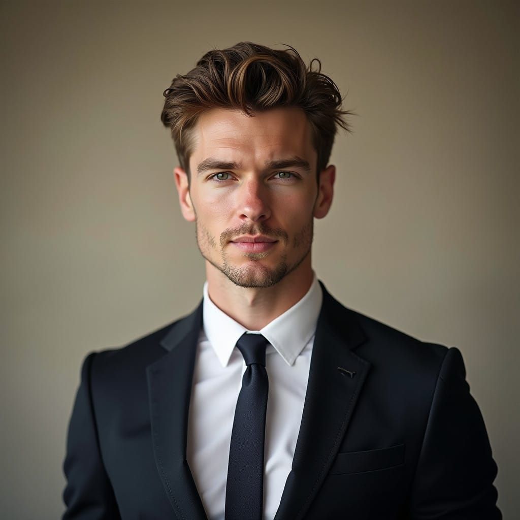 Confident Formula 1 Driver in Studio Portrait