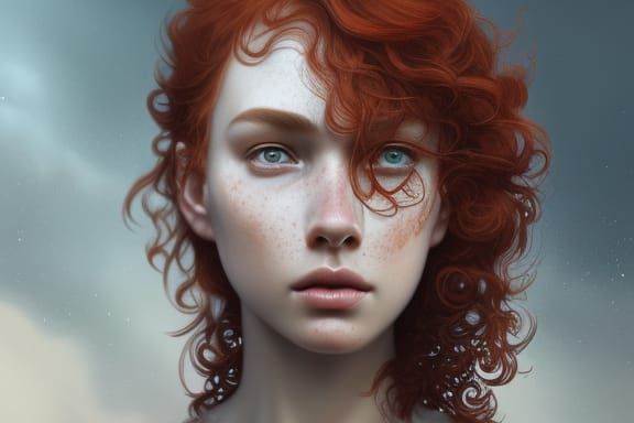 Redhead Portrait in Hyperdetailed Unreal Engine Art