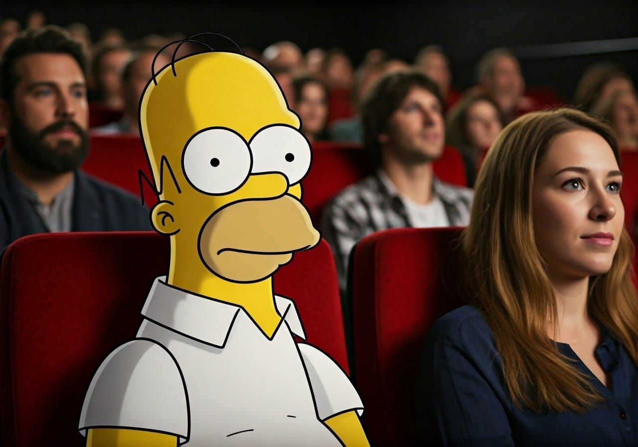 Homer Simpson in the Cinema