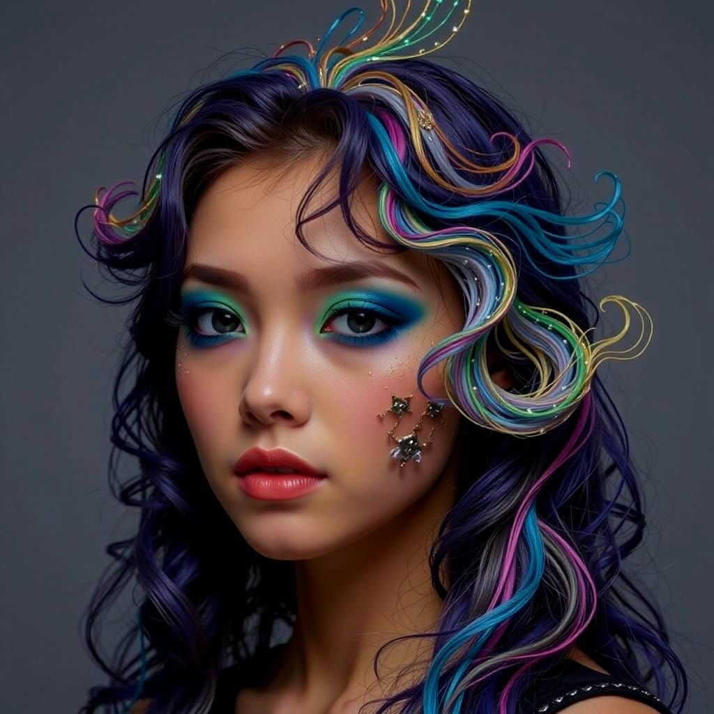 Intricate Psychedelic Geometric Patterns in Vibrant Colors