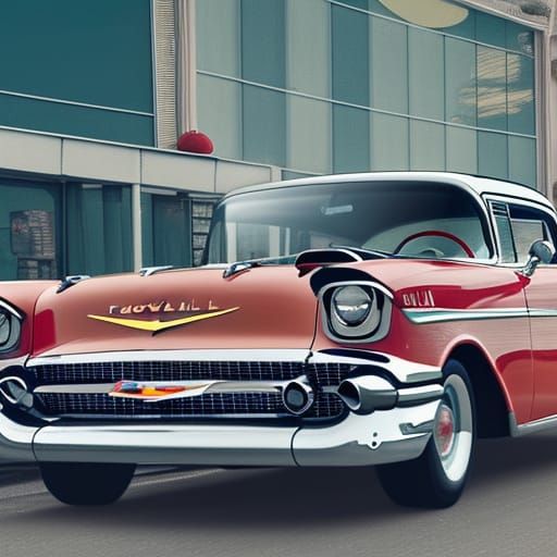 1957 Chevrolet Bel Air in Hyperrealistic Photo