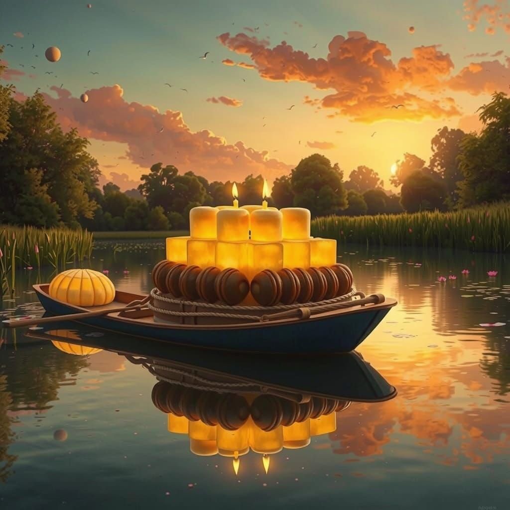 Whimsical Brioche Tank Sails Serene Duck Pond