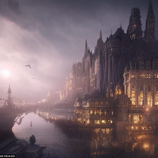 Intimate Moment in Dramatic Digital Painting