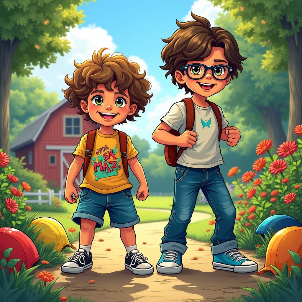 Marvel-Inspired Brothers' Adventure in Vibrant Comic Book St...