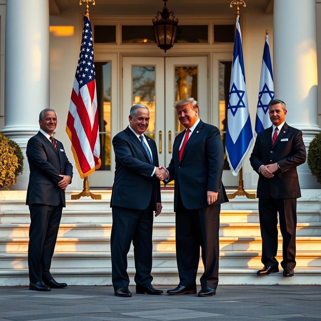 Netanyahu and Trump Handshake: A Diplomatic Photo
