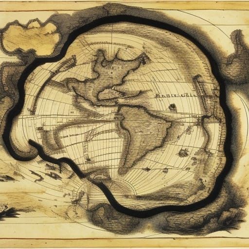 Detailed Pirate Treasure Map on Parchment