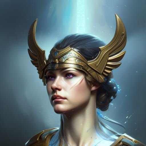 Valkyrie Warrior Princess Portrait with Dynamic Lighting