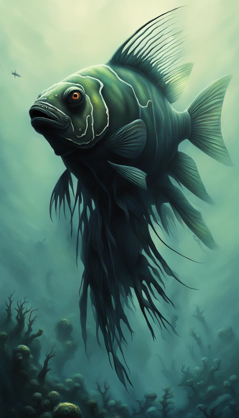 Eerie, mysterious feep sea fish