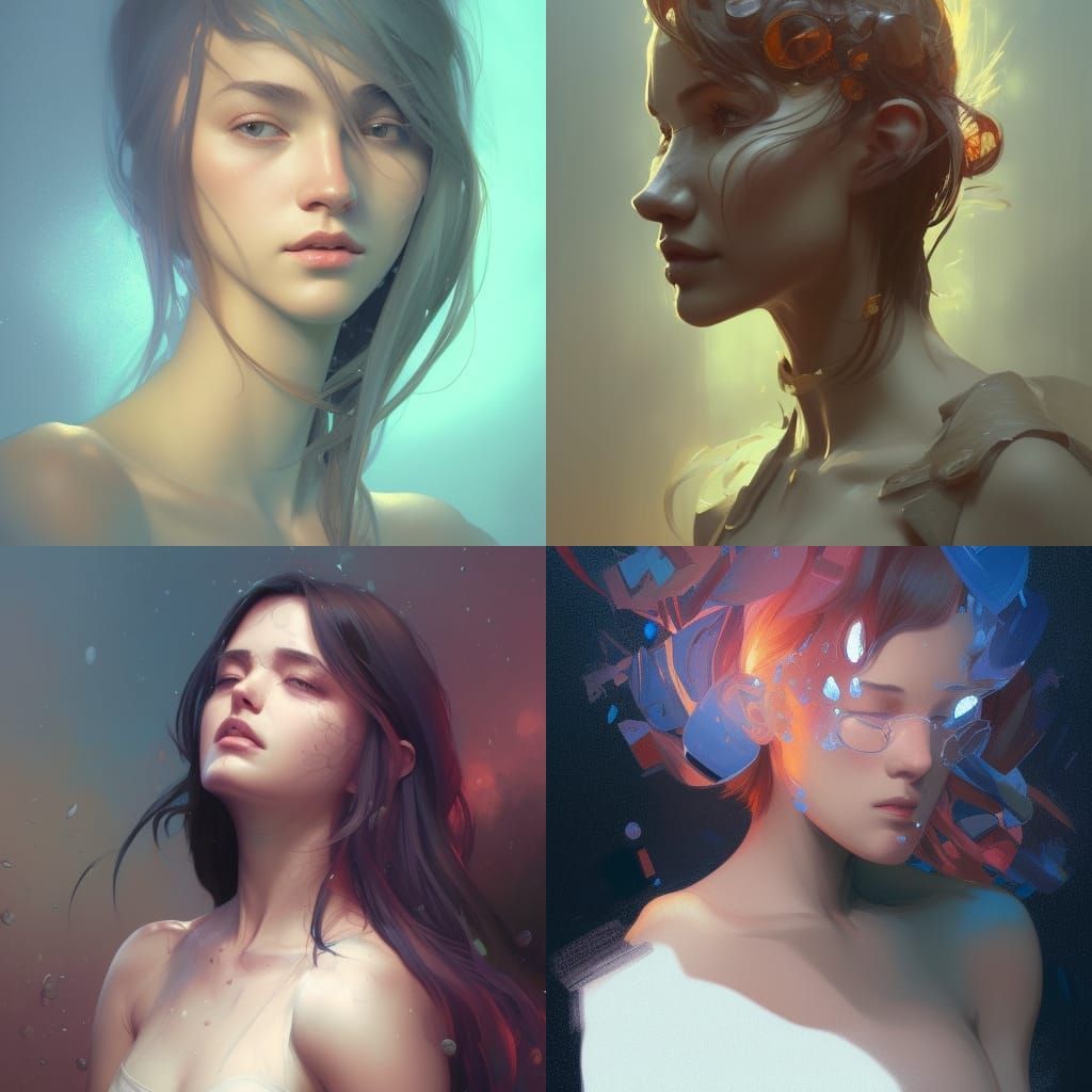 Wednesday Portrait in Detailed Concept Art Style