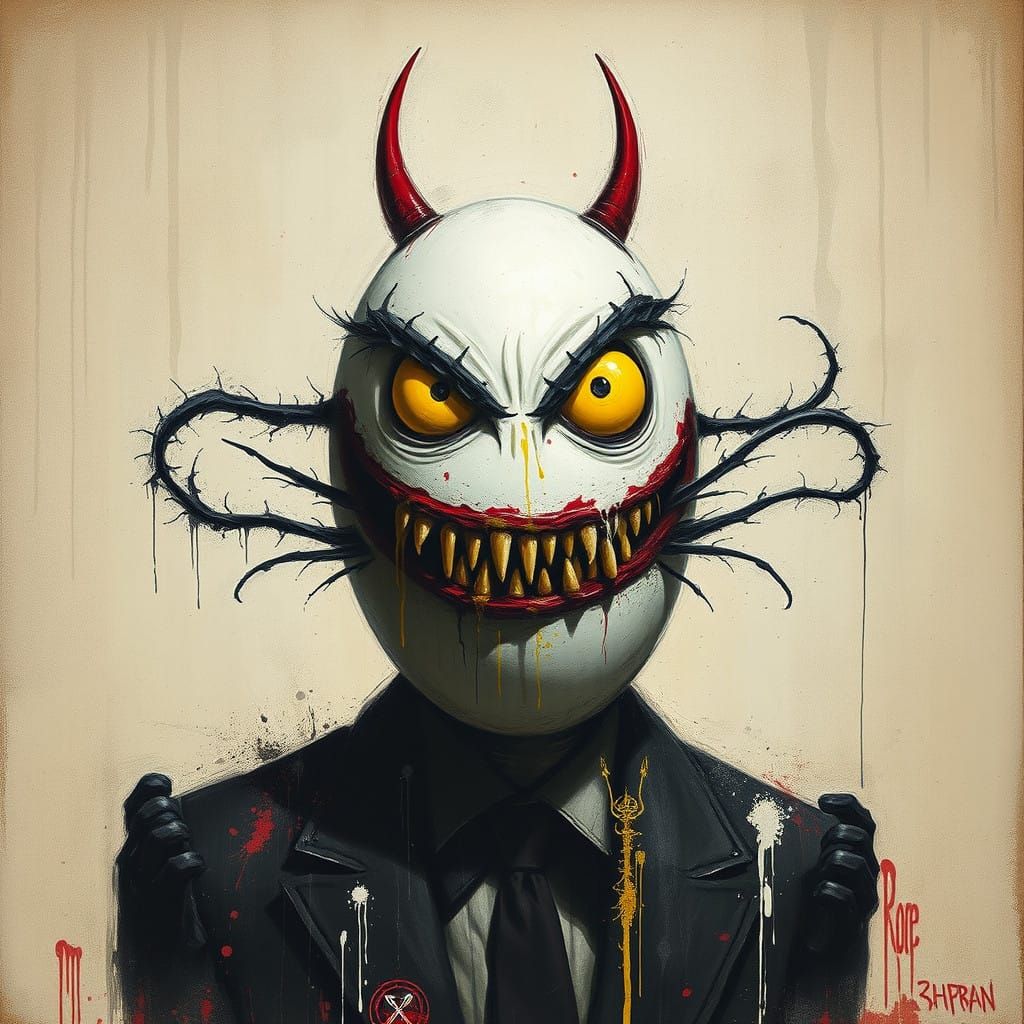 Cyberpunk Portrait of Eggman in Dark Realism Style