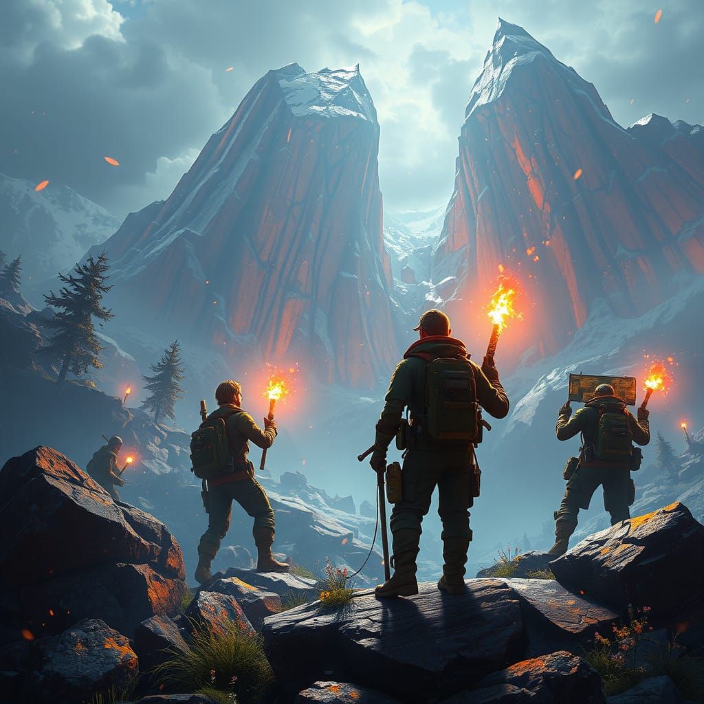 Adventurers Splash Art with Dynamic Lighting