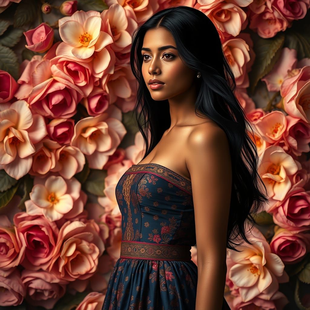 Elegant Portrait of a Woman in Renaissance Style