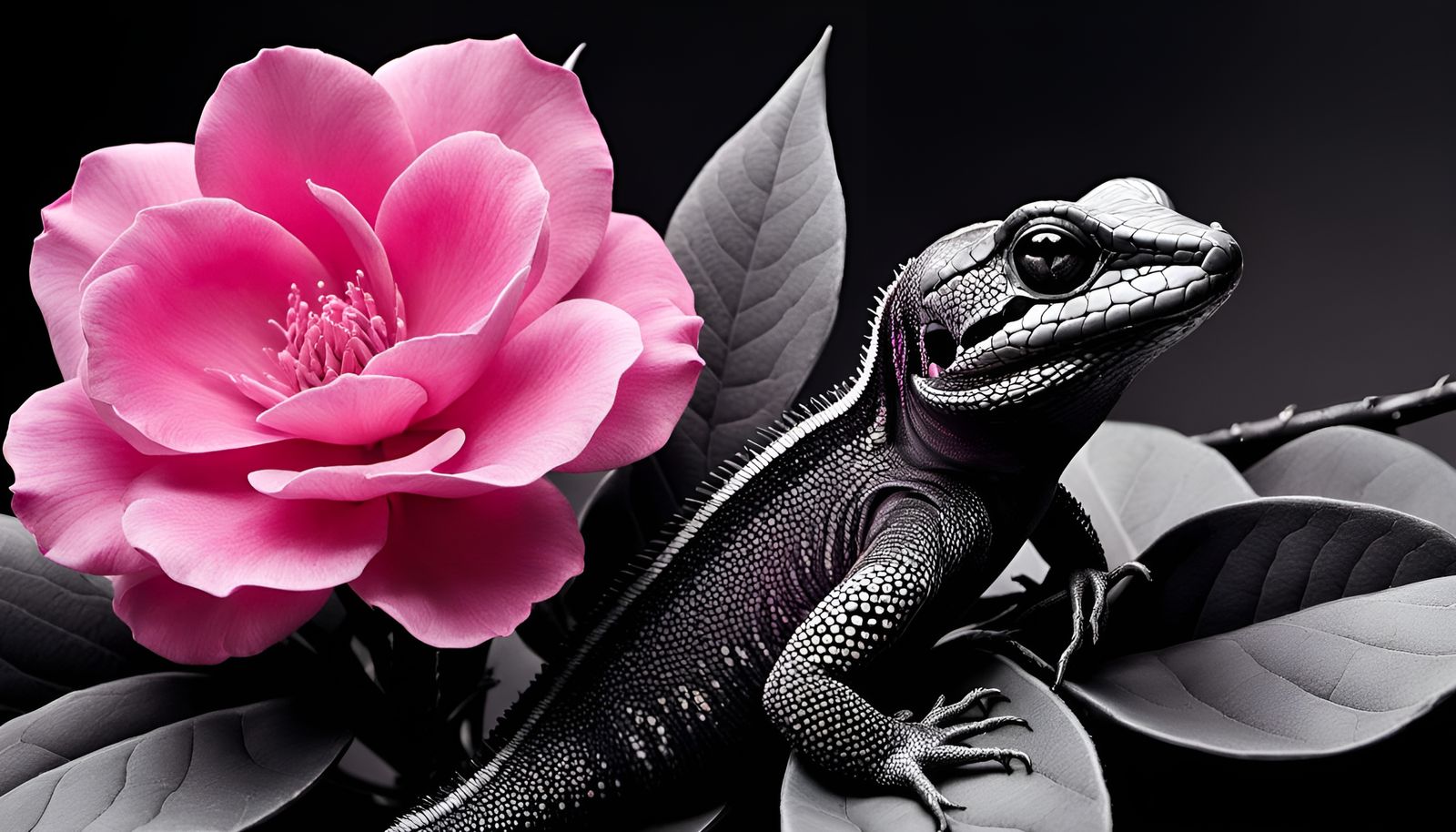 Pink rose skink