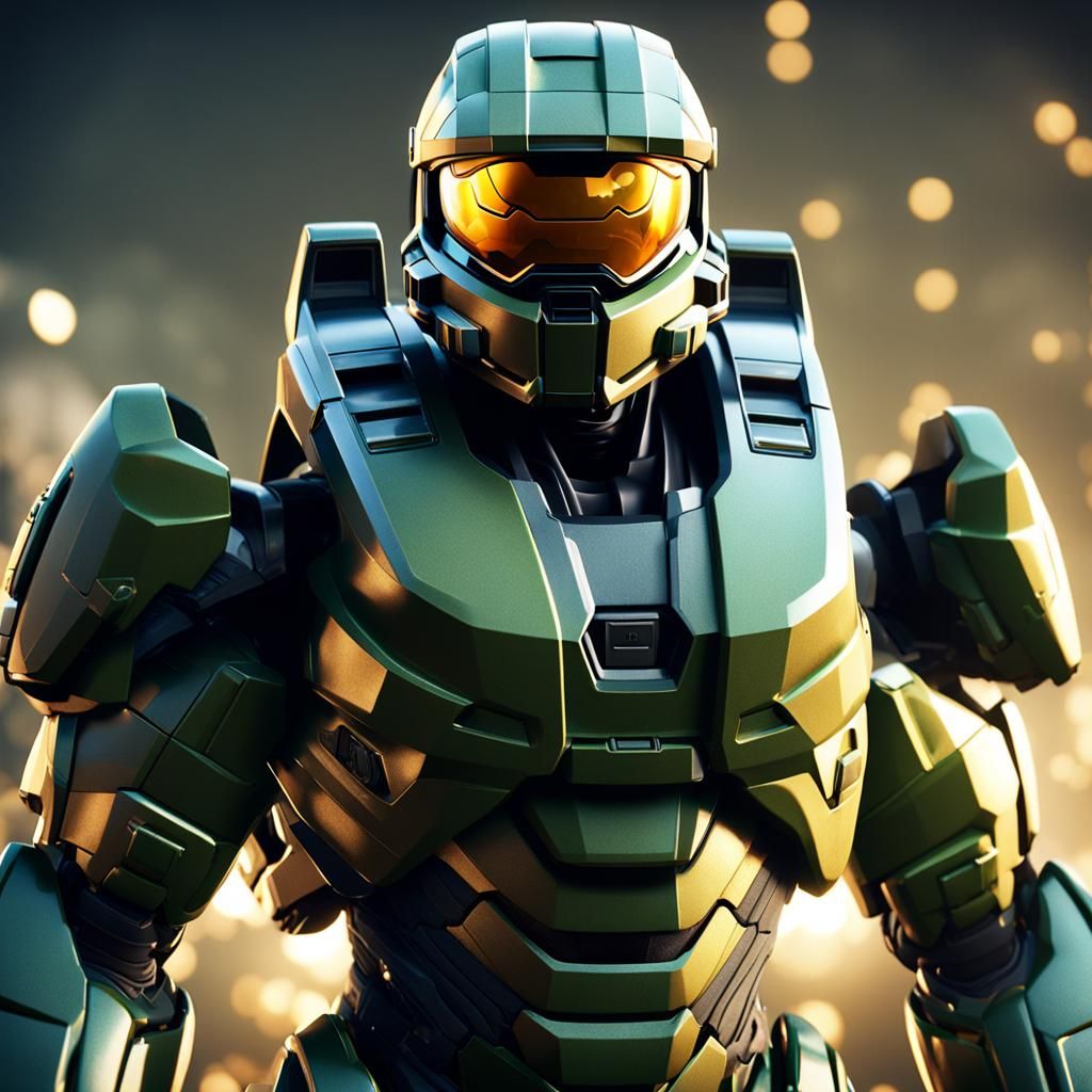 Master Chief in Tuxedo: 3D Game Cinematic Render