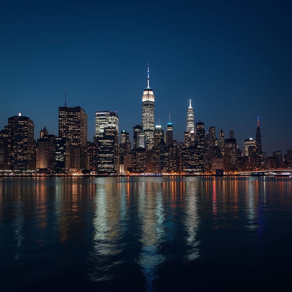 New York City Skyline at Night