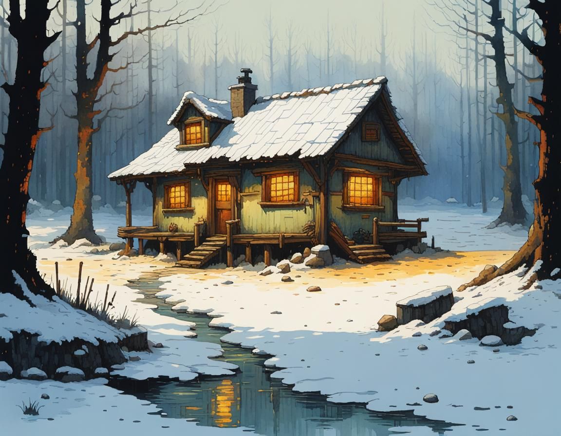 Hut in the wood