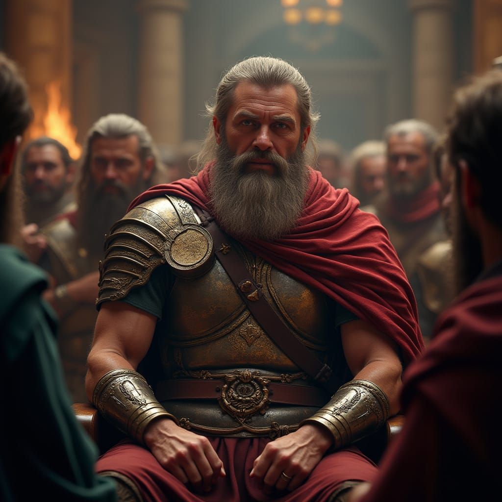 Historical Macedonian General in Dramatic War Council