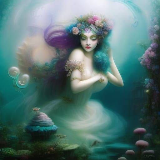 Maelstrom Mermaid Princess in Rococo Steampunk Style
