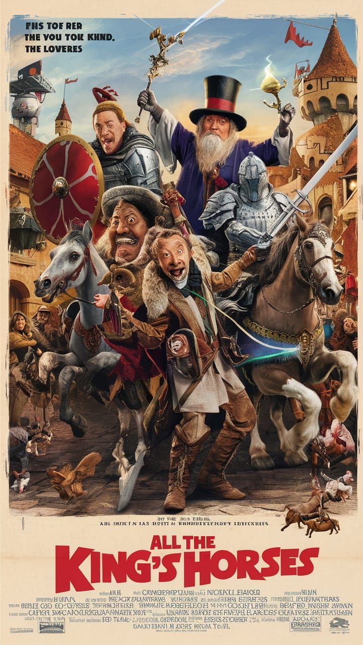 Fantasy Action-Comedy Film Poster with Eclectic Characters