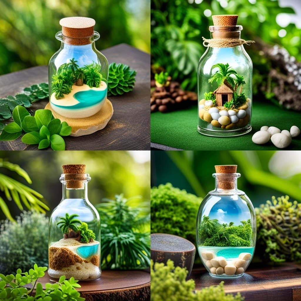 Mini Tropical Island in a Bottle