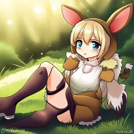 girl dressed in a brown rabbit costume by artist "anime", Anime Key Visual, Japanese Manga, Pixiv, Zerochan, Anime art, ...