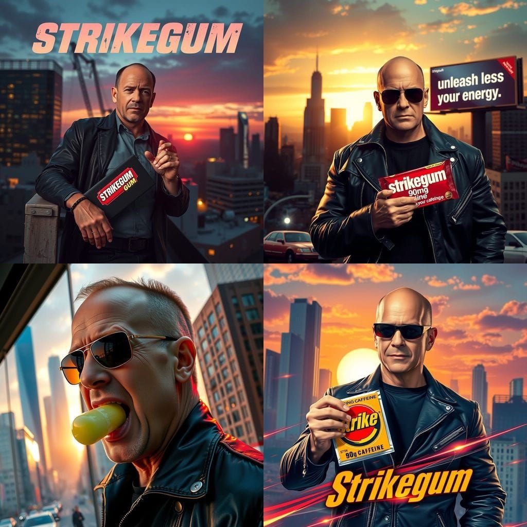 Bruce Willis Endorses Strikegum with a High Energy Boost