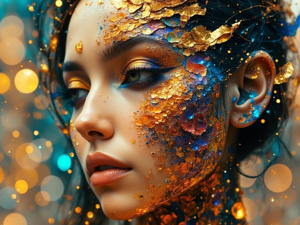 Feminine High Fashion in Industrial Style Artwork