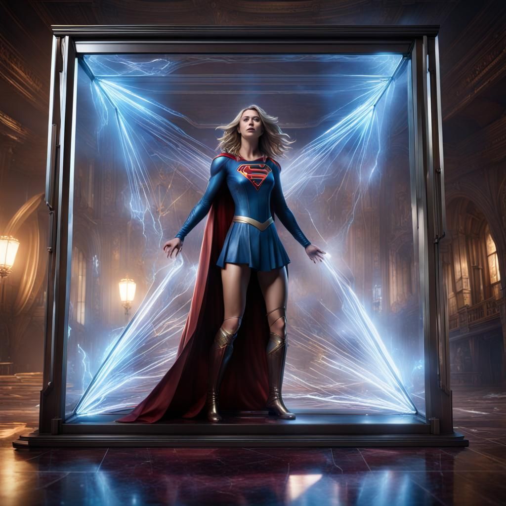 Supergirl Trapped: Dark Fantasy Prism Escape