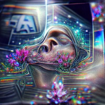 Faceshopping: Holographic Astral Cosmic Illustration