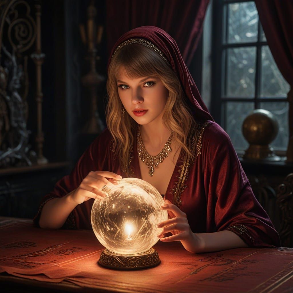 Fortune Teller in Dark Fantasy Art Style