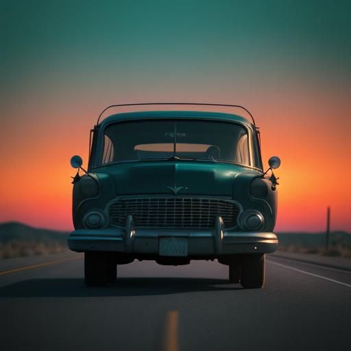 Eerie Dusk Highway: Film Still Aesthetic