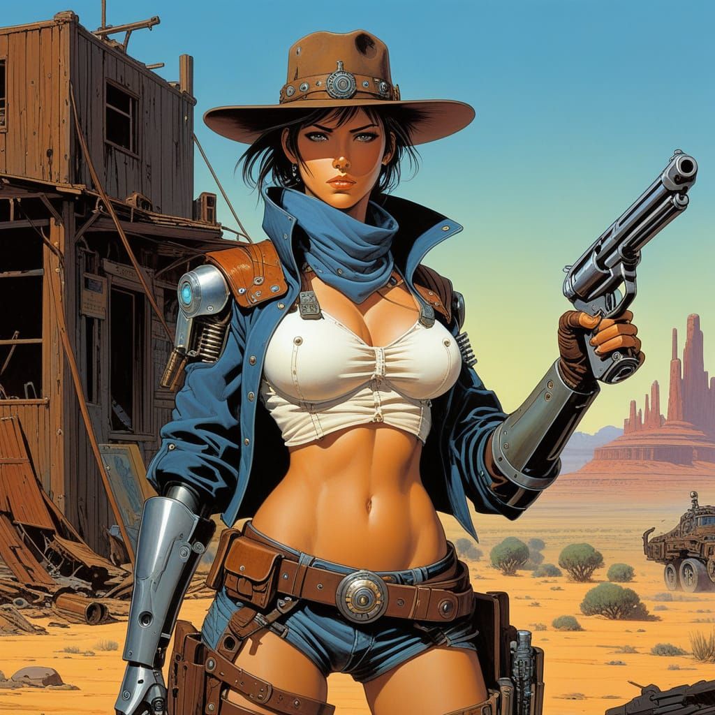 Post-Apocalyptic Cyborg Gunslinger
