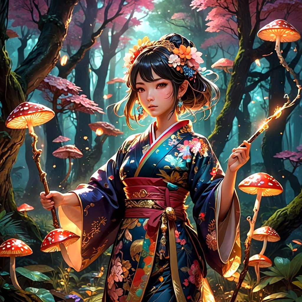 Anime Girl in Detailed Fantasy Art, 8K