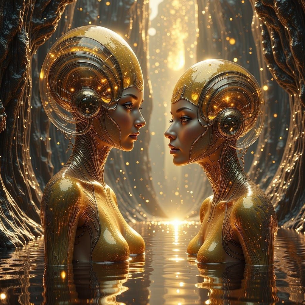 Orion Galaxy Alien Greets Venusian Visitor in Hyperrealistic...