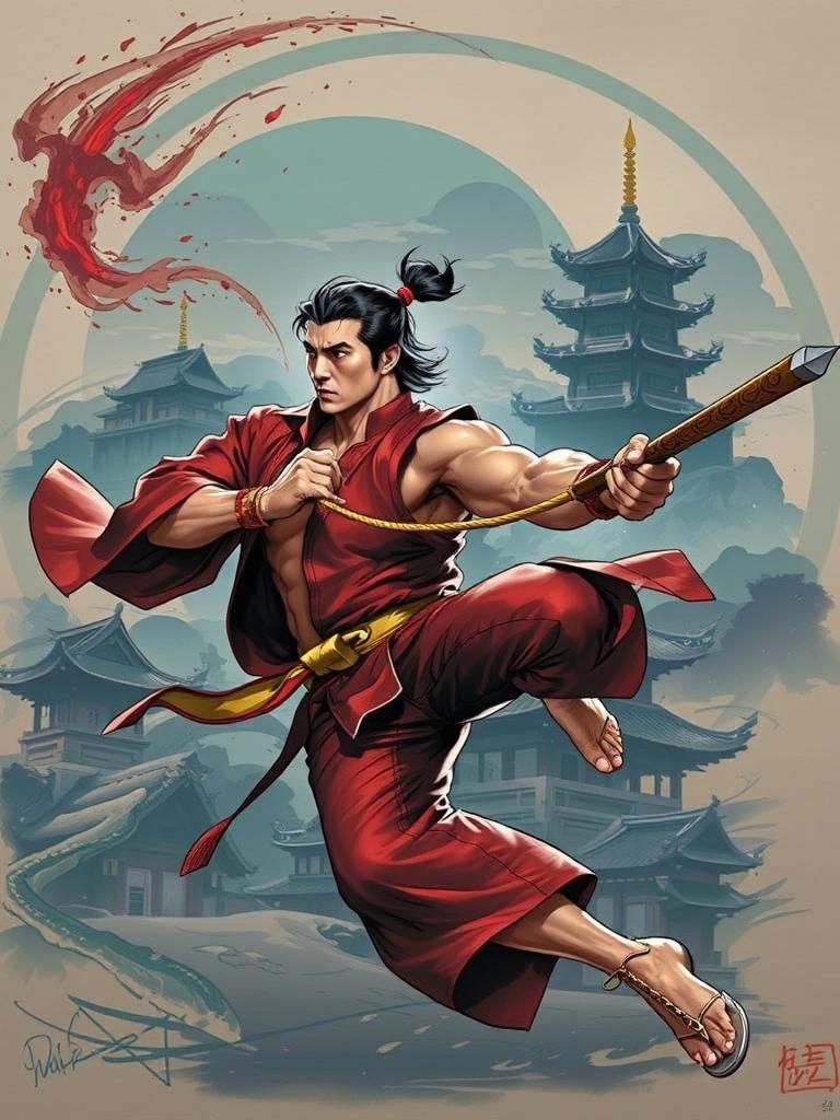 Shang-Chi Comic Book Art by Brooks and Mumford