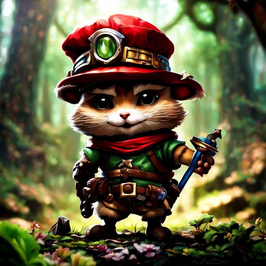 Hyperrealistic Teemo Deus Sayadin in High Definition