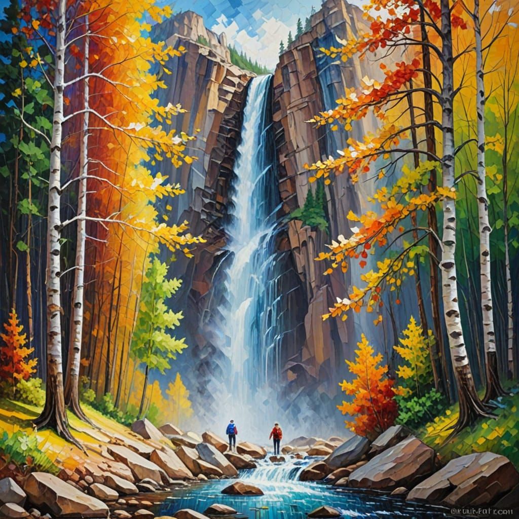 Vibrant Colorado Landscape in Oil Painting Style