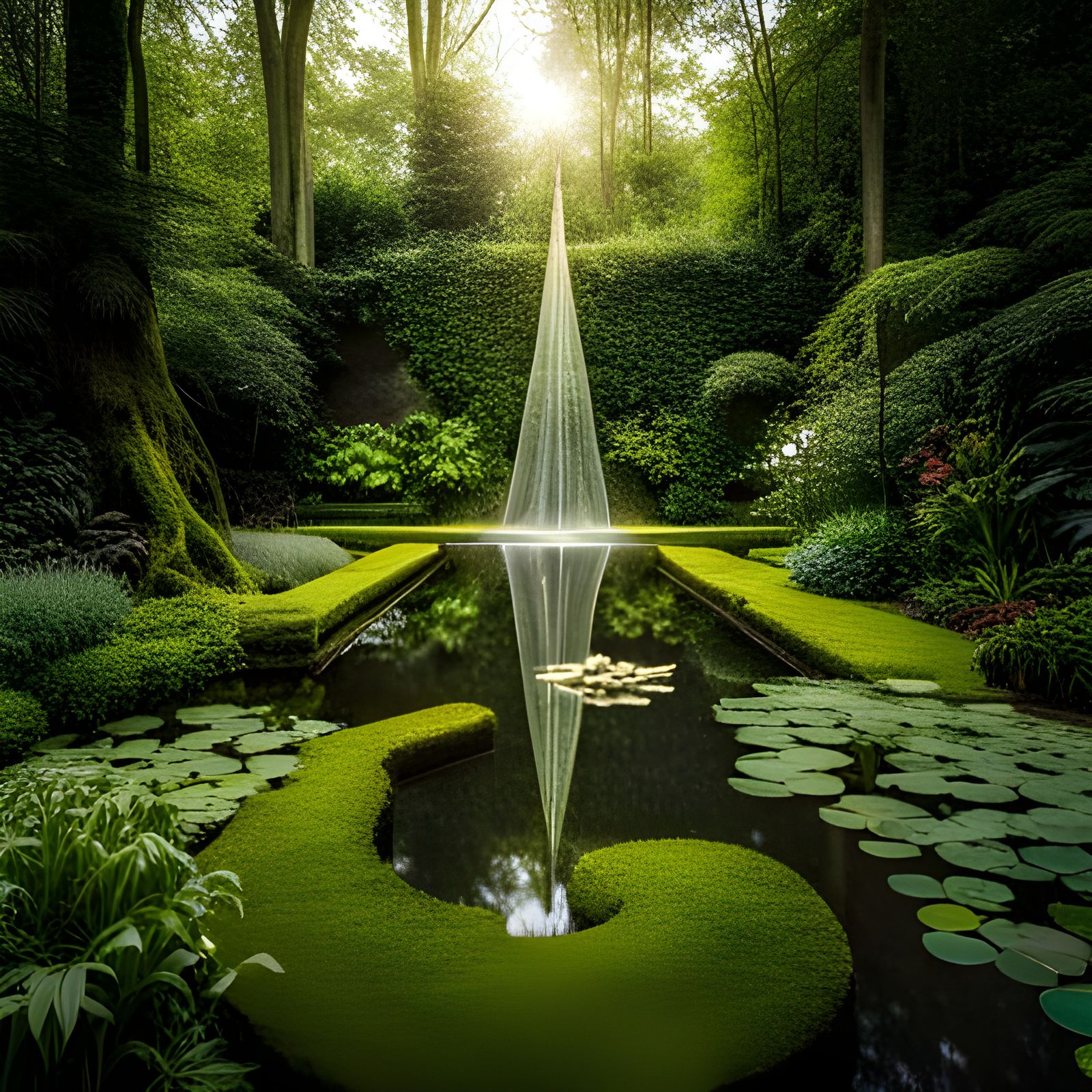 Surreal Garden World with Alien Greeting