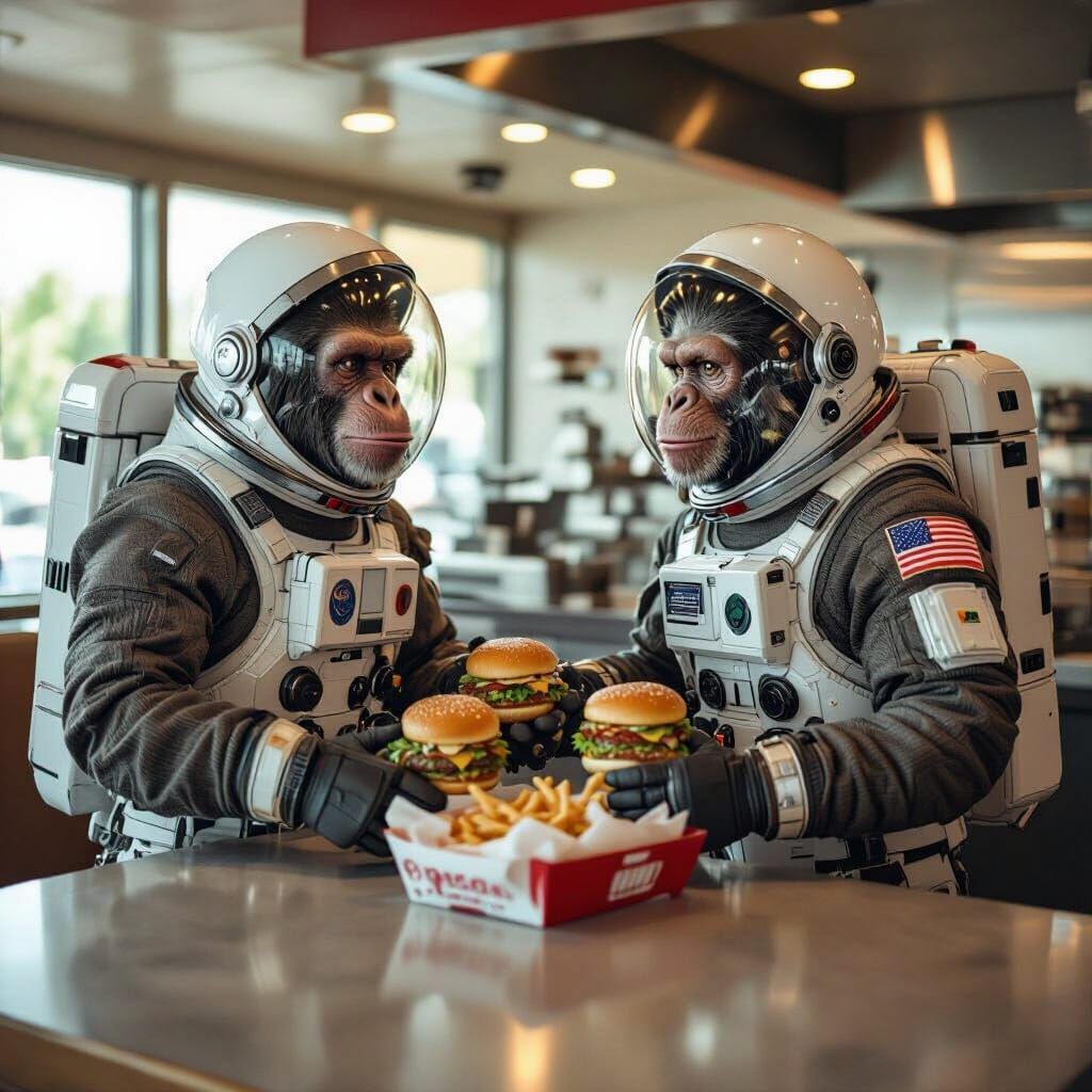 Ape Astronauts Order Burgers: Professional Photography with ...
