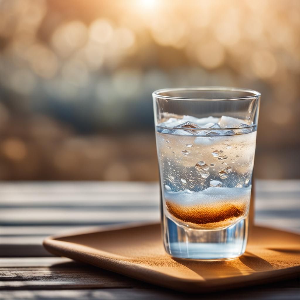Glass of Water in Dessert: Professional Photography