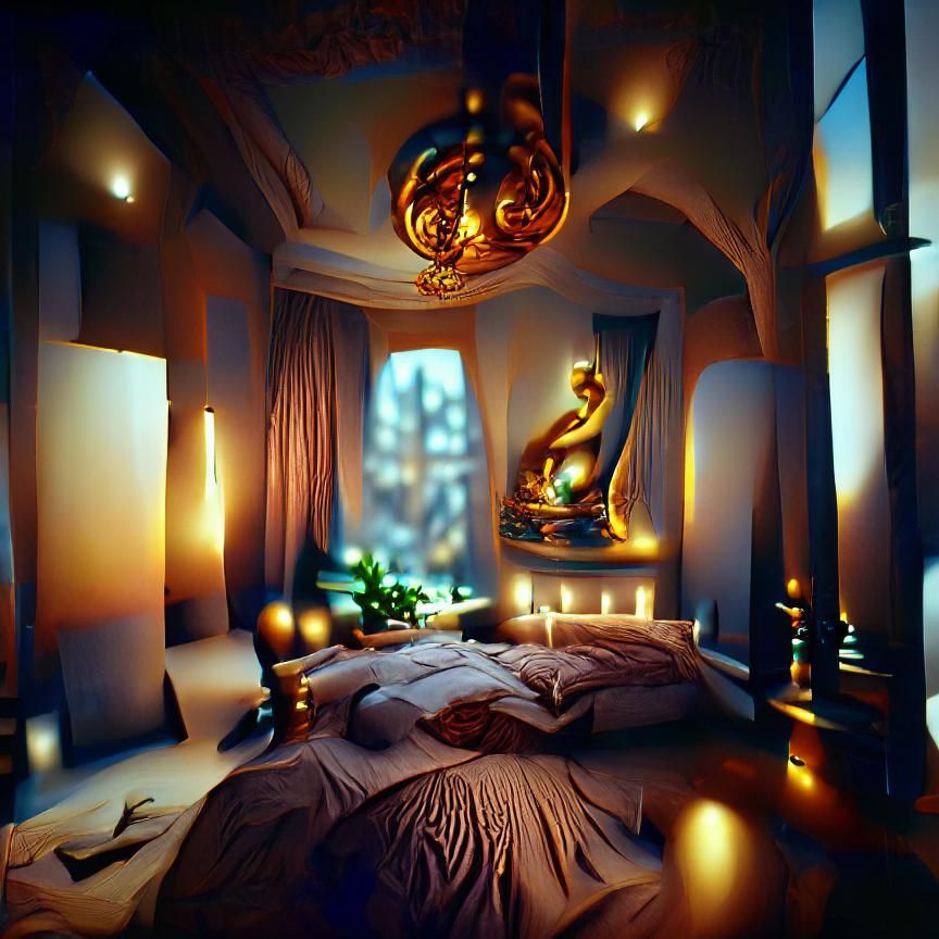Enchanting Luxury Bedroom in Art Nouveau Style