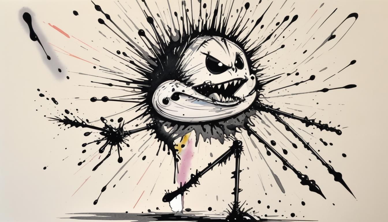 Vicious Caricature of Daisy in Pen and Ink