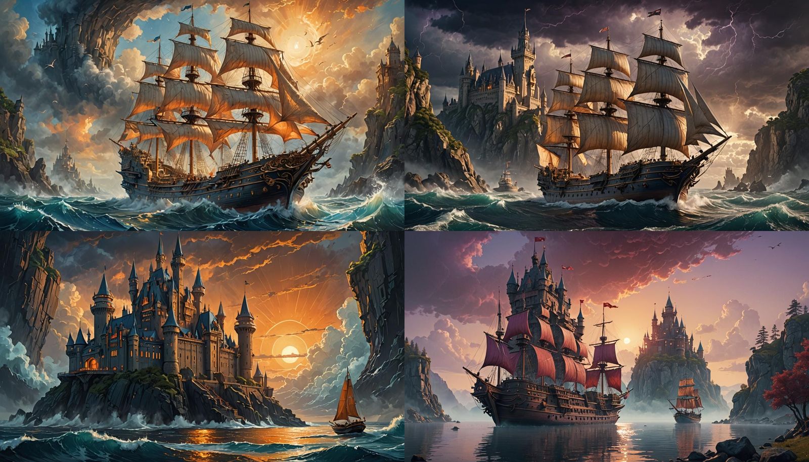 Castle on a Ship: Fantasy Concept Art