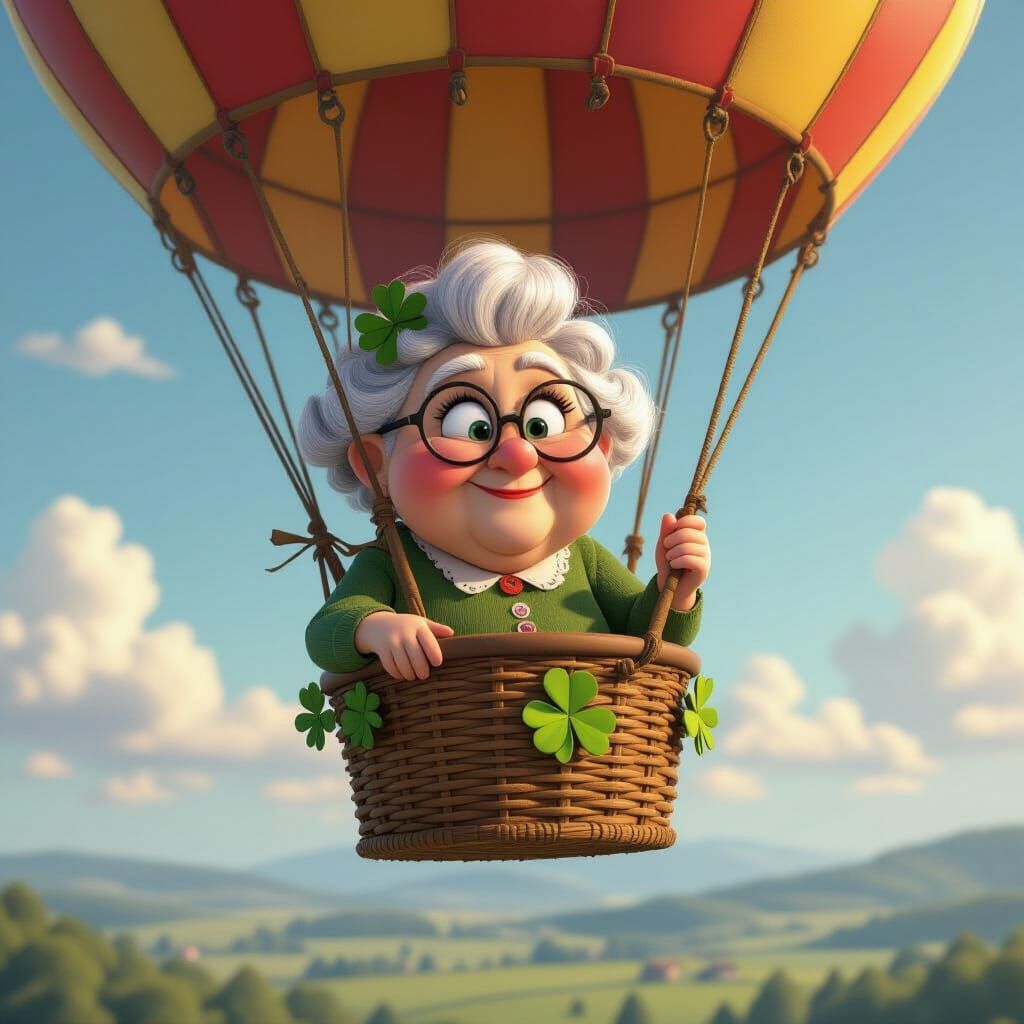 Plump Grandma Flies Hot Air Balloon Around World